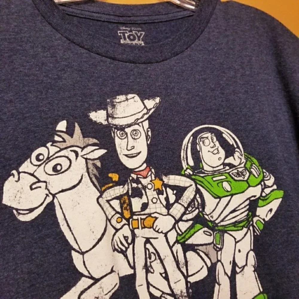 Toy Story | Men's Blue "Toy Story" Squad Graphic T-Shirt (Size Large) - Picture 5 of 7
